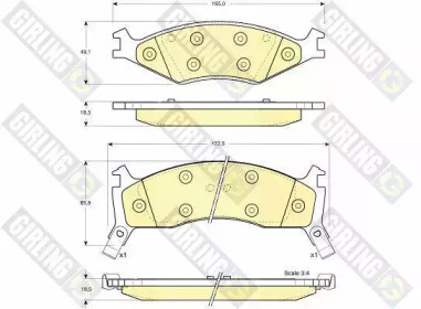 Дисковой тормозной механизм GIRLING для KIA SHUMA (FB) 1.8 i 16V