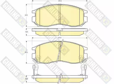 Тормозные колодки GIRLING для MITSUBISHI LANCER V (CB_A, CD_A, CE_A) 1.8 16V (CB5A)