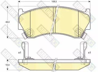 Дисковой тормозной механизм GIRLING для NISSAN ALMERA I (N15) 2.0 D