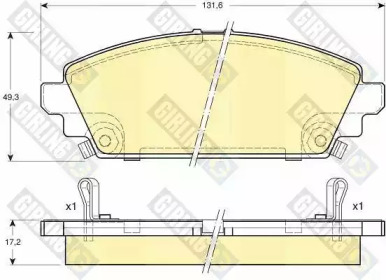 Дисковой тормозной механизм GIRLING для HONDA CIVIC VII Hatchback (EU, EP, EV) 1.7 CTDi