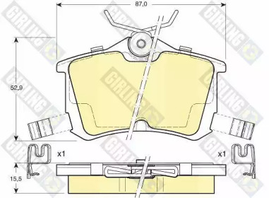 Тормозные колодки GIRLING для HONDA ACCORD VII Tourer (CM, CN) 2.4 (CM2)