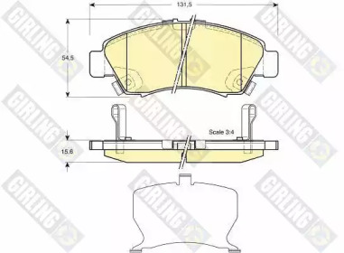 Тормозные колодки GIRLING для HONDA JAZZ II (GD_, GE3, GE2) 1.3 (GD1)