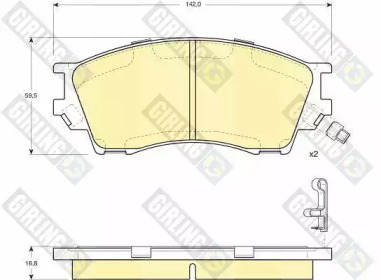 Тормозные колодки GIRLING для MAZDA XEDOS 9 (TA) 2.3 24V