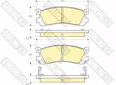 Тормозные колодки GIRLING для MAZDA XEDOS 9 (TA) 2.3 24V