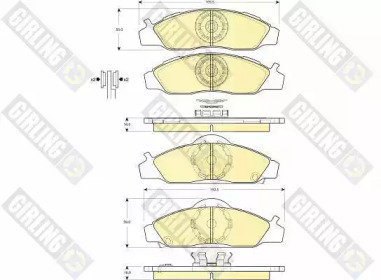 Тормозные колодки GIRLING для DAEWOO MUSSO (FJ) 2.3