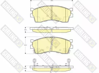 Дисковой тормозной механизм GIRLING для KIA SHUMA (FB) 1.8 i 16V