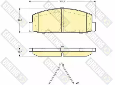 Тормозные колодки GIRLING для MAZDA 6 универсал (GH) 2.2 D