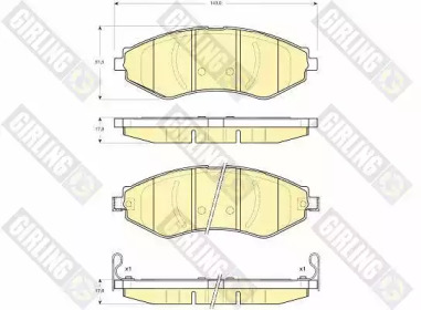Тормозные колодки GIRLING для CHEVROLET NUBIRA седан 2.0 D