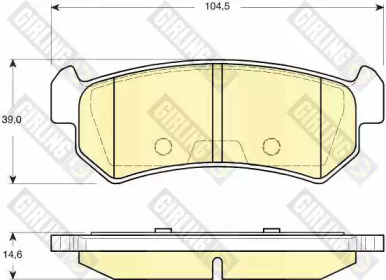 Тормозные колодки GIRLING для CHEVROLET NUBIRA седан 2.0 D