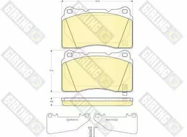 Дисковой тормозной механизм GIRLING для SUBARU IMPREZA седан (GD) 2.0 WRX STi AWD (GDB)