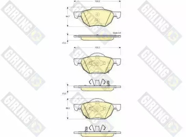 Тормозные колодки GIRLING для HONDA ACCORD VII Tourer (CM, CN) 2.4 (CM2)