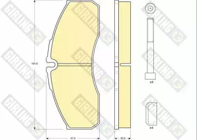 Дисковой тормозной механизм GIRLING для NISSAN CABSTAR E (TL_, VL_) 125.35, 125.45 (TL0, VL0)
