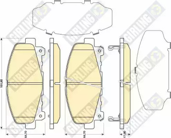 Тормозные колодки GIRLING для HONDA ACCORD VIII универсал (CW) 2.2 i-DTEC (CW3)