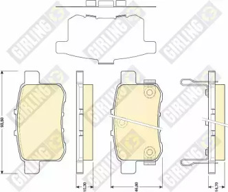 Тормозные колодки GIRLING для HONDA ACCORD VIII универсал (CW) 2.2 i-DTEC (CW3)