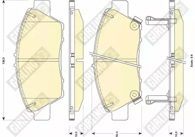 Дисковой тормозной механизм GIRLING для HONDA CR-Z (ZF) 1.5 Hybrid
