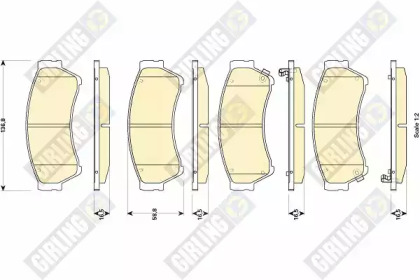 Тормозные колодки GIRLING для MAZDA 6 универсал (GH) 2.2 D