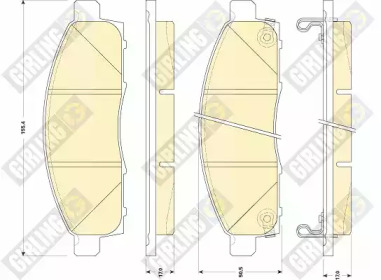 Тормозные колодки GIRLING для NISSAN NV200 / EVALIA автобус 1.5 dci (M20, M20M)