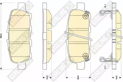 Дисковой тормозной механизм GIRLING для NISSAN LEAF (ZE0) Electric