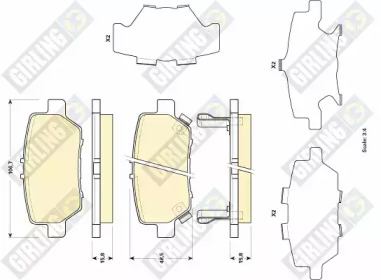 Дисковой тормозной механизм GIRLING для HONDA LEGEND IV (KB_) 3.5 V6 4WD (KB1)