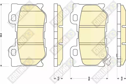 Дисковой тормозной механизм GIRLING для NISSAN 370 Z Roadster (Z34) 3.7