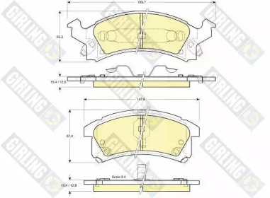 Тормозные колодки GIRLING для CHEVROLET CAVALIER купе 3.1