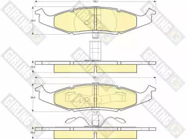 Дисковой тормозной механизм GIRLING для DODGE NEON 2.0 16V