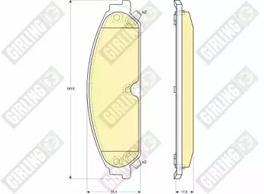 Тормозные колодки GIRLING для DODGE CHALLENGER купе 5.7