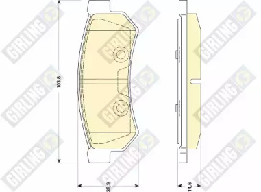 Тормозные колодки GIRLING для CHEVROLET NUBIRA седан 2.0 D