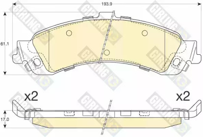 Дисковой тормозной механизм GIRLING для CHEVROLET TAHOE (B2W) 5.3 V8 AWD