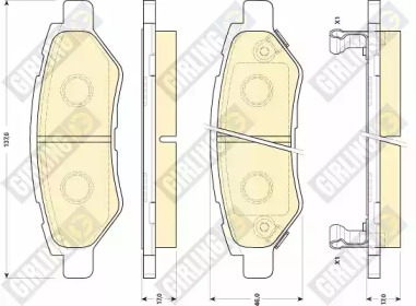 Тормозные колодки GIRLING для CHEVROLET CAMARO 3.6