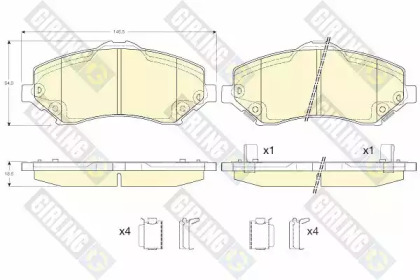 Тормозные колодки GIRLING для DODGE JOURNEY 2.4 ECO+