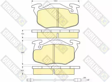 Комплект тормозов GIRLING для PEUGEOT 205 I (741A/C) 1.7 Diesel