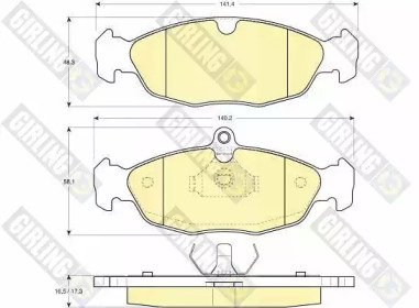 Дисковой тормозной механизм GIRLING для CHEVROLET CORSA Пикап 1.4 GLS