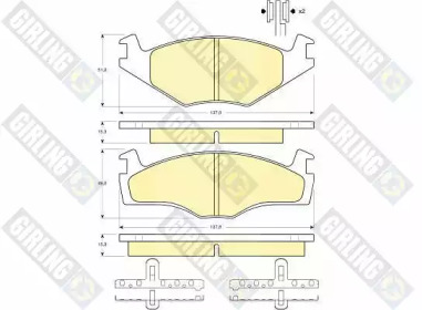 Дисковой тормозной механизм GIRLING для VW PASSAT (32B) 2.0