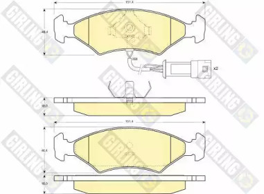 Дисковой тормозной механизм GIRLING для FORD SIERRA Хэтчбек (GBC, GBG) 2.0 i DOHC