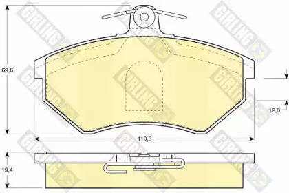 Комплект тормозов GIRLING для VW CADDY II Variant (9K9B) 1.4