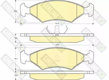 Дисковой тормозной механизм GIRLING для FORD SIERRA Хэтчбек (GBC, GBG) 2.0 i DOHC