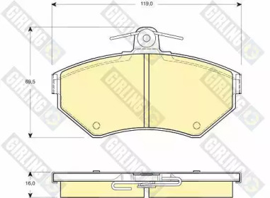 Комплект тормозов GIRLING для VW CADDY II Variant (9K9B) 1.4