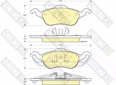 Дисковой тормозной механизм GIRLING для FORD FOCUS Turnier (DNW) 1.8 DI / TDDi