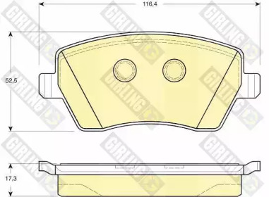 Дисковой тормозной механизм GIRLING для NISSAN NOTE (E11, NE11) 1.5 dCi