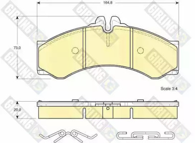 Дисковой тормозной механизм GIRLING для MERCEDES-BENZ SPRINTER 3-t Фургон (903) 308 CDI