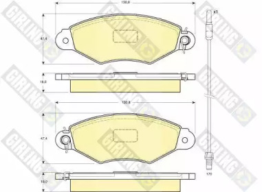 Дисковой тормозной механизм GIRLING для NISSAN KUBISTAR (X76) 1.5 dCi