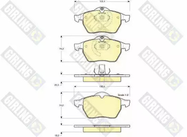 Дисковой тормозной механизм GIRLING для CHEVROLET VECTRA 2.2