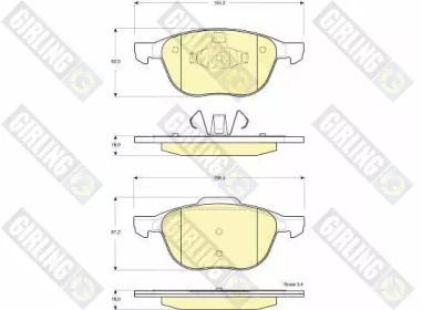 Дисковой тормозной механизм GIRLING для FORD GRAND C-MAX (DXA/CB7, DXA/CEU) 1.6 Ti