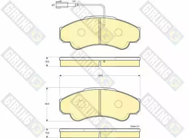Дисковой тормозной механизм GIRLING для PEUGEOT BOXER автобус (244, Z_) 2.2 HDi