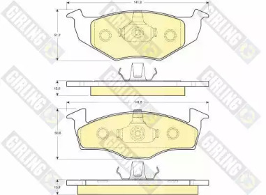 Комплект тормозов GIRLING для VW POLO (6N2) 1.9 D