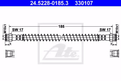 тормозные шланги ATE для PEUGEOT 305 II Break (581E) 1.9 Diesel