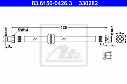 тормозные шланги ATE для BMW 3 Compact (E36) 318 ti