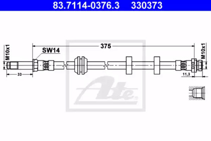 тормозные шланги ATE для FORD COUGAR (EC_) 2.5 V6 24V