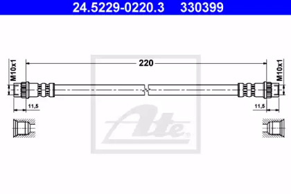 Тормоза ATE для RENAULT CLIO I (B/C57_, 5/357_) 1.4